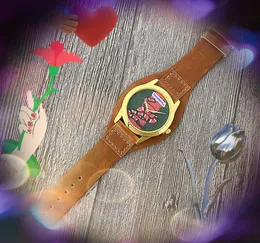 Высококачественные женские и мужские часы для влюбленных, 38 мм, японские кварцевые часы, нейлоновые кожаные часы, водонепроницаемые, ультратонкие часы с пчелиной змеей, тигром, скелетонированным циферблатом, часы elogio masculino