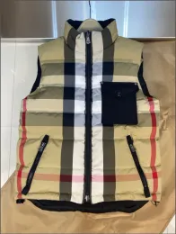Erkekler Burberies Yelek Tersinabled Ceket Kış Kırpıcı Balık Ceket Tasarımcı Parka Adam Yelek Saf Kaz Aşağı Yastıklı Unisex Ceket Kıyafet S-3XL Boyut