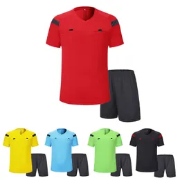 Andra idrottsartiklar Soccer Domare Uniform Set 0118 Polyester Domare Uniforms Vuxna Mäns fotbollsdomare Uniform Set 230915