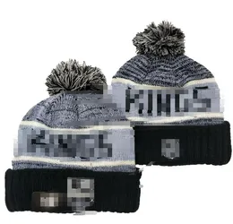 Кепки-бини KINGS, шерстяная теплая спортивная вязаная шапка, хоккейная Североамериканская команда, полосатая боковая линия, шапки с помпонами для колледжа США, мужские и женские a2