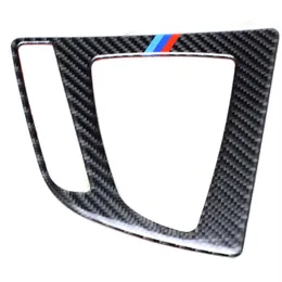 Adesivo de fibra de carbono para estilo de carro, painel de mudança de marcha, controle central, adesivo decorativo, guarnição interior para BMW 3 4 Series 3GT F30 F31 F259V