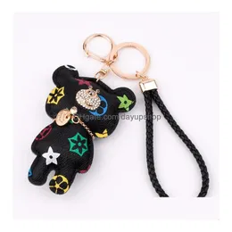 Marka mody klasyczny Chic Key Ring Women Mężczyzn luksusowy wisiorek unisex projektant biżuterii biżuteria