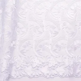Worthsjlh Popular White African Lace Fabric High Quality Nigerian French Tulle spetstyger broderade nät snören med pärlor270i