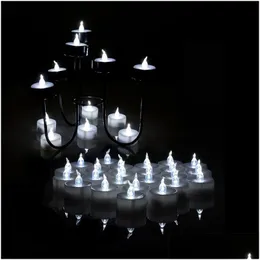 Candles 30Pcs/Lot White Led Candle Romantic Flameless Tea Light For Party Holiday Decoration T200601 Drop Delivery Home Garden Decor Dhfpa