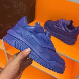 Sıradan Ayakkabı Odissea Sneakers Erkek Kadın Tasarımcı Eğitmenleri Calfskin Spor Sneaker Kauçuk Platform Eğitmeni Kalın Yunan Tabanları Sneaker US12 04