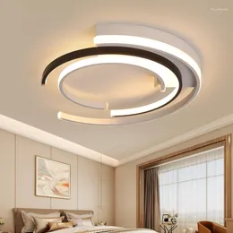 Pendant Lamps Modern LED Chandeliers Lights Living Room Bedroom Lustre De Plafond Moderne Luminaire Plafonnier White Black Ceiling