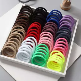 30/50PCS/Set Women Elastic Hair Bands Girls 4cm Simple Solid Colors Headband Hair Ropes female Ponytail Holder Hair Accessories