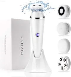 Electric Face Scrubbers Beauty Electric Facial Cleansing Brush Face Spa Massager Waterproof Spin Sonic Exfoliating Face Scrubber Brush Skin Care Machine L230920
