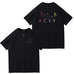 ホースシュースウェットシャツホッケーハイネックマンラグジュアリーデザイナーTシャツEssentiel Tシャツショートスリーブ秋プリントピュアコットン高品質