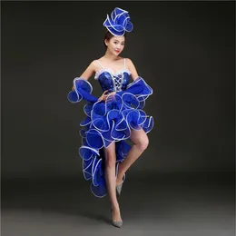 가수를위한 패션 여성 현대 댄스 의상 무대 옷 DJ 나이트 바 리드 댄서 힙합 댄스 섹스 레이디 공연 드레스 262U