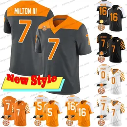 Tennessee Volunteers Nova camisa de futebol Joe Milton III Baron Calloway Harrison McCollough Milton III Williams Campbell Keyton 16 Peyton Manning Joshua Dobbs MENS