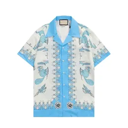 Heren Bloem Tijgerprint Shirts Casual Button Down Korte Mouw Hawaiiaans Shirt Past Zomer Strand Designer Overhemden mode sta250B