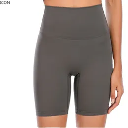LL Yüksek Bel Yoga Şortları İnce Fit Butt Asansör Çalışma Hızlı Kuru Nefes Alabası Elastik Taytlar Özel Kadınlar Push Yukarı Düzenli Spor Pantolon Günlük Egzersiz