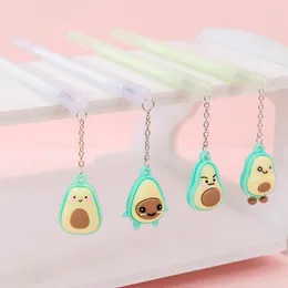 1pc Avocado Ciondolo Penna Gel 0.5mm Novità Cancelleria Penne carine Studente Nero Firma Kawaii Materiale scolastico