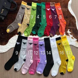 Projektantka Mesh Hosiery Long Socks Stocks for Women 17 Colors Fashion Spring Summer Laties Girls Streetwear Transparent Sock Stock2753