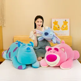 Cute Puppy Pink Bear Plush Toy Cartoon Doll Throwing Pillow Soft Cushion Gifts to Girls in Large Sizes