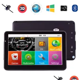 자동차 GPS 액세서리 HD 7 인치 터치 SN 네비게이터 Bluetooth Navigation AVIN 기능 800x480 MP4 FM 송신기 8GB 3D 맵 드롭 DE DHR0V