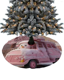 Weihnachtsdekorationen Schneemann Schneeszene Auto Baum Rock Basis Abdeckung Weihnachten Home Teppich Matte