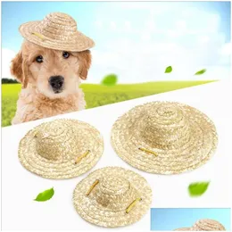 Ubrania psów lato 1pcs kot fajny stap hat słoneczne czapki szczeniaki zaopatrzenie w styl hawajskie