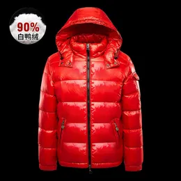 Cargo down jacket black shiny male and female lovers large coat hooded thickened bread jacket 11
