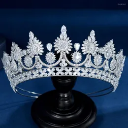 Hårklipp Hibride Lady Bridal Party blev förlovade smycken kubiska zirkon Tiarascrowns för kvinnor bröllop accesorios para el cabello c-20