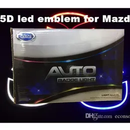 5D-Auto-LED-Abzeichen, Symbole, Logo, Rücklicht, Glühbirne, weiß, rot, blau, Farbe 163 W