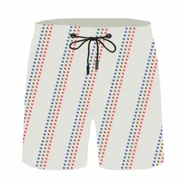 White Print Swimming Trunks Men's Hipster Breathable Designer Board Shorts Outdoor Beach High Quality Vacation Travel Luxury 235u