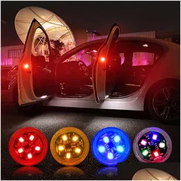 Luci di emergenza per auto Spia per porta lampeggiante Lampada a LED stroboscopica Illuminazione stradale Porte per auto rosse Anti collisione Controllo magnetico Dro Dhz3S