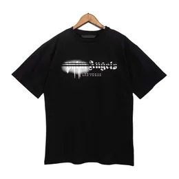 мужская дизайнерская футболка одежда пальмы дизайнерские рубашки женские футболки Мода аэрозольная краска граффити пара с короткими рукавами главная улица свободный бренд Tide Crew Neck Letter s-xl