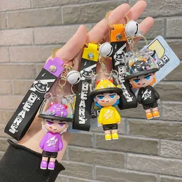 Äkta PVC Magic Monster Keychain Utsökt par bilnyckelträska Pendant Claw Machine Gift