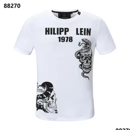 남자 티셔츠 PP 패션 남성 디자이너 슬림 한 캐주얼 한 우 캐시 톤 짧은 슬리브 둥근 목 셔츠 티 스크l 스크린 인쇄 스트리트웨어 콜라 DHB5W