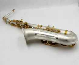 Eastern Music B Flat Pro Använd satin silverpläterad guldnyckel tenorsaxofon 01