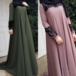 Etnische kleding Indonesische moslimmode Dames geborduurde jurk met lange mouwen Turkse Plus Size Islamitische Moskee Arabische RamadanRobe