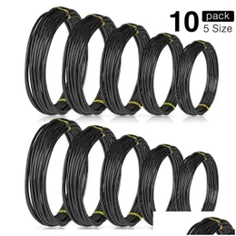 Other Lighting Accessories 10 Rolls Bonsai Wires Anodized Aluminum Training Wire In 5 Sizes - 1.0 Mm 1.5 2.0 2.5 3.0 Black Drop Deli Dhfhj