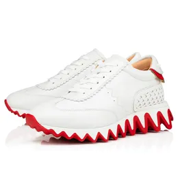 Luxo Homens Mulheres Sharks Casual Dress Shoes Loubi-Shark Donna Flats Sneakers Itália Elastic Band Low Tops Branco Preto Couro Designer Tênis Atlético Sapatos Caixa UE 35-47