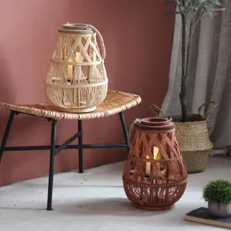 حاملي الشموع تفتق الزفاف الخشبية شمعة خمر تصميم Tealight الفانوس الحديثة شمعدان ديكور ديكور المنزل