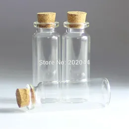 Intero - 100 barattoli di vetro da 15 ml, bottiglie di vetro, fiale, barattoli con tappo in sughero, piccola mini bottiglia di liquido con tappo decorativo, fornitura da cucina 207W
