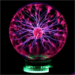 Novelty Lighting Glass Magic Plasma Ball Inch Table Lights Sphere Nightlight Kids Present To Christmas Night Lamp 2021 Drop Delivery DHGD3