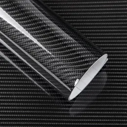 5D Carbon Fiber Vinyl Wrap Film Car Sticker Glossy Motorcycle truck heet Wrap Roll Waterproof Auto Decoration Accessories Black 50257M