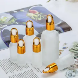 Flacone contagocce in vetro smerigliato Bottiglie di olio essenziale riutilizzabili 5 ml 10 ml 15 ml 20 ml 30 ml 50 ml 100 ml Contenitore per liquidi in vetro vuoto