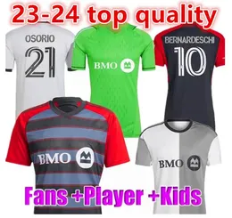 2023 24 25 MLS Toronto FC Soccer Jerseys Away Kaye Bernardeschi 2024 25 OSORIO Insigne Morrow Bradley Camisa de futebol Fãs de uniforme