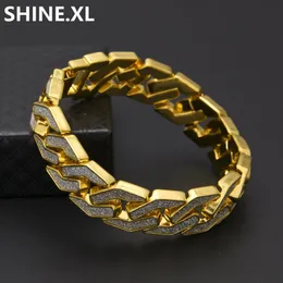 مثلج أساور Miami Cuban Link للرجال المجوهرات ثلاثية الأبعاد الفضية المغطاة بألوان مطلية 15 ملم رجالي عريض 8 5 بوصات 238g