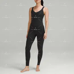 LL Women Bodysuits For Yoga Sports Jumpsuits One-piece Sport Quick Drying Workout Bras Sets Sleeveless Playsuits Fitness Casual Black Summer LL631