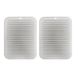 Table Mats 2pcs Non Stick Wearproof Pot For Dishes Heat Resistant Cooking Safety Kitchen Washable Silicone Trivet Counter Durable Spoon