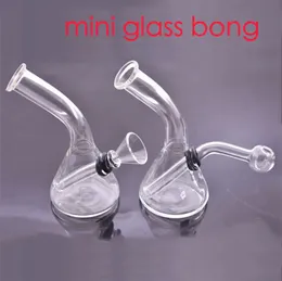 Großhandel Mini-Glas-Dab-Rigs-Bongs-Shisha-Joint mit Glas-Ölbrenner oder Tabak-Räucherschüssel, kleine Bubbler-Becher-Wasserpfeifen