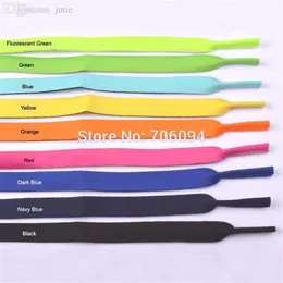 Whole-50pcs lot Top Quality Neoprene Sunglasses Glasses Outdoor Sports Band Strap Head Band Floater Cord Eyeglass Stretchy hol239O