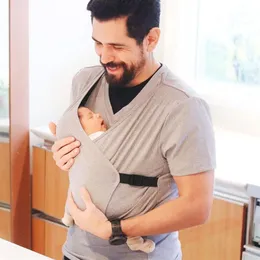 Multifunctional Baby Carrier T Shirt Skin To Skin Mom Baby Kangaroo Tank Tops Men's Dad Shirt Carrier2991