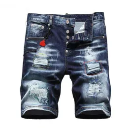 20er Jahre Hip Hop zerrissene Jeans Shorts Designerkleidung Distressed Slim Fit Motorrad Biker Denim für Herren Herrenhosen für Herren2713