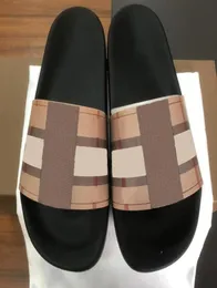 Top Quality Fashion Designer Slides Women Mens Slippers Plaid Sandal Sliders Summer Gear bottoms Shoes Womens Loafers Causal Sanda9977159