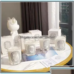 Świece świece 190 g świec pachnący, w tym pudełko kółka z dipem Bougie Pare Dekoracja domowa kolekcja przedmiotu upuszczona dostawa 2022 Garde dhvqe